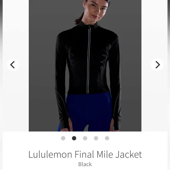 Lululemon Final Mile Jacket Black Reflective Running 8
